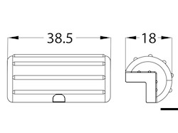 Protezione per pontile CORNER blu