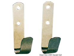 Coppia ganci sostegno inox 22-32 mm