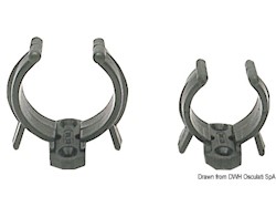 Clip nera in nylon 22/28 mm