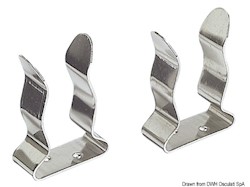 Coppia clips inox 25/32 mm