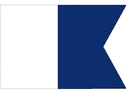 Bandiera lettera Q 20 x 30 cm