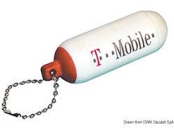 Portachiavi parabardo lungo rosso/bianco