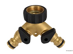 Valvola a 2 vie in ottone