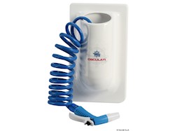 Contenitore verticale con tubo acqua spiralato