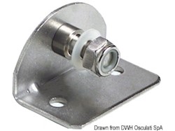 Piastrina 90° compact filetto 8 mm c/perno interno