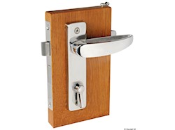 Con blocco dall'interno e sblocco di emergenza dall'esterno (per WC e cabine)