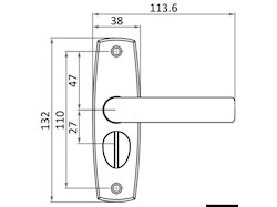 Coppia maniglie CONTEMPORARY DX per 38.130.02