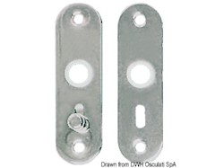 Coppia placche ottone cromato