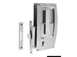 Serratura porte scorrevoli ottone cromato