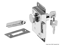 Serratura destra ottone cromato 30 mm