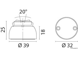 Fermaporte magnetico 7,5 Kg uso esterno in ottone cromato