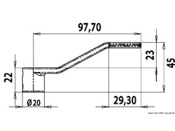 Leva ricambio alzap. mm 45