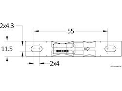 Chiusura a spinta con gancio Grabber 55 mm blu