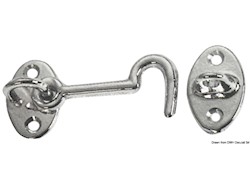 Gancio ottone cromato 80 mm