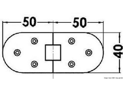 Cerniera microf. mm 100x40