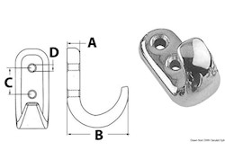 Gancio in fusione a doppia vite