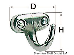 Gancetto inox 25x25 mm