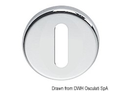 Rosette per serrature Ø 45 mm foro ovale