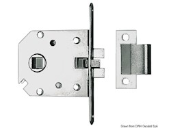 Serratura incasso ottone cromato 60x70 mm