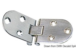 Cerniera a filo inox 84x30 mm