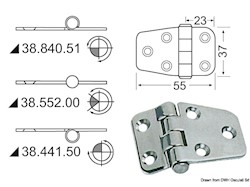 Cerniera inox 55x37 mm