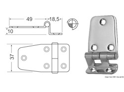 Cerniera a sbalzo 2 mm