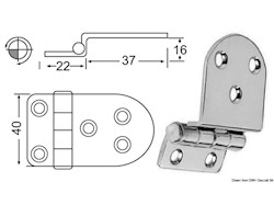 Cerniera a sbalzo 2 mm