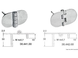 Cerniera inox 68,5x38,5 mm