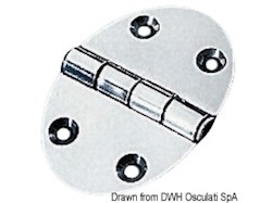 Cerniera 56x78mm 2mm viti