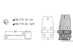Cerniera sfilabile dx