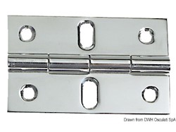 Cerniera in acciaio inox 80x70 mm