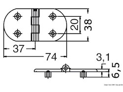 Cerniera cieca microfusa