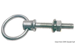 Anello snodato con perno passante inox