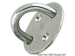 Piastrina a 2 fori con cavallotto