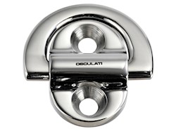 Pad eye 45x45 mm anello 6 mm (2 fori) carico di rottura 1800 kg