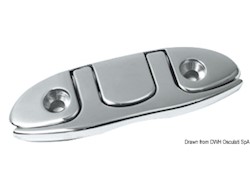 Bitta abbattibile inox 172x65 mm