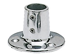 Base inox diritta quadra 22 mm