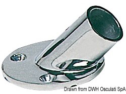 Base inox pulpito 45° 25 mm