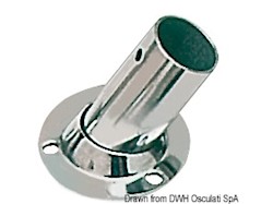 Basetta tonda inox 60° 22 mm