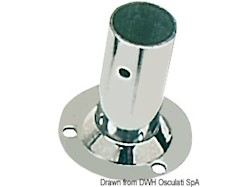 Basetta tonda inox 90° 22 mm