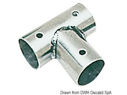 Raccordo inox T 90° 22 mm
