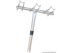 Reggicanne inox 3 posti sinistro