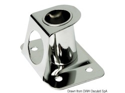 Base candeliere inox 4° 25 mm