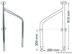 Candeliere doppio per basette esterne