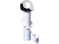 Portacanna da incasso con flangia inox, inclinazione 60°