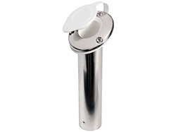 Portacanne inox 60° tappo bianco
