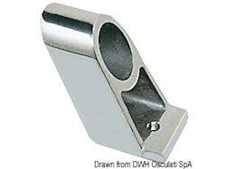 Supporto corrimano terminale ottone cromato 22 mm