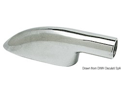 Supporto corrimano terminale ottone cromato 22 mm