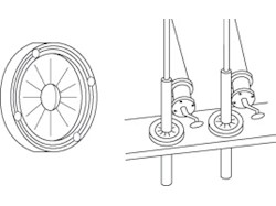 Ricettacolo portacanne nero mm 70