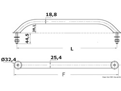 Corrimano inox 450 mm